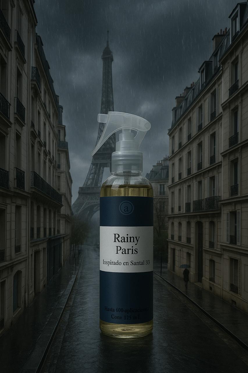 Kit Vela y Room Spray Rainy Paris (inspirado en Santal 33)