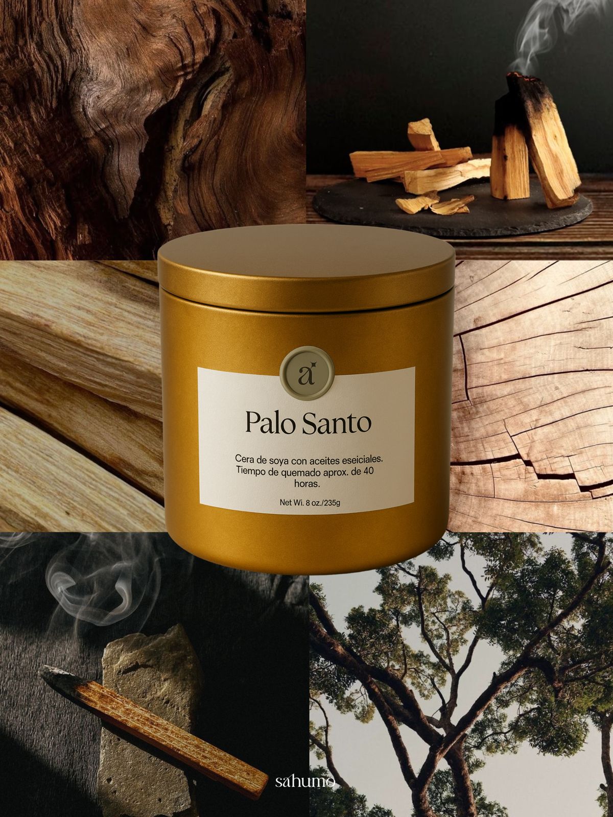 Kit Vela y Room Spray de Palo Santo