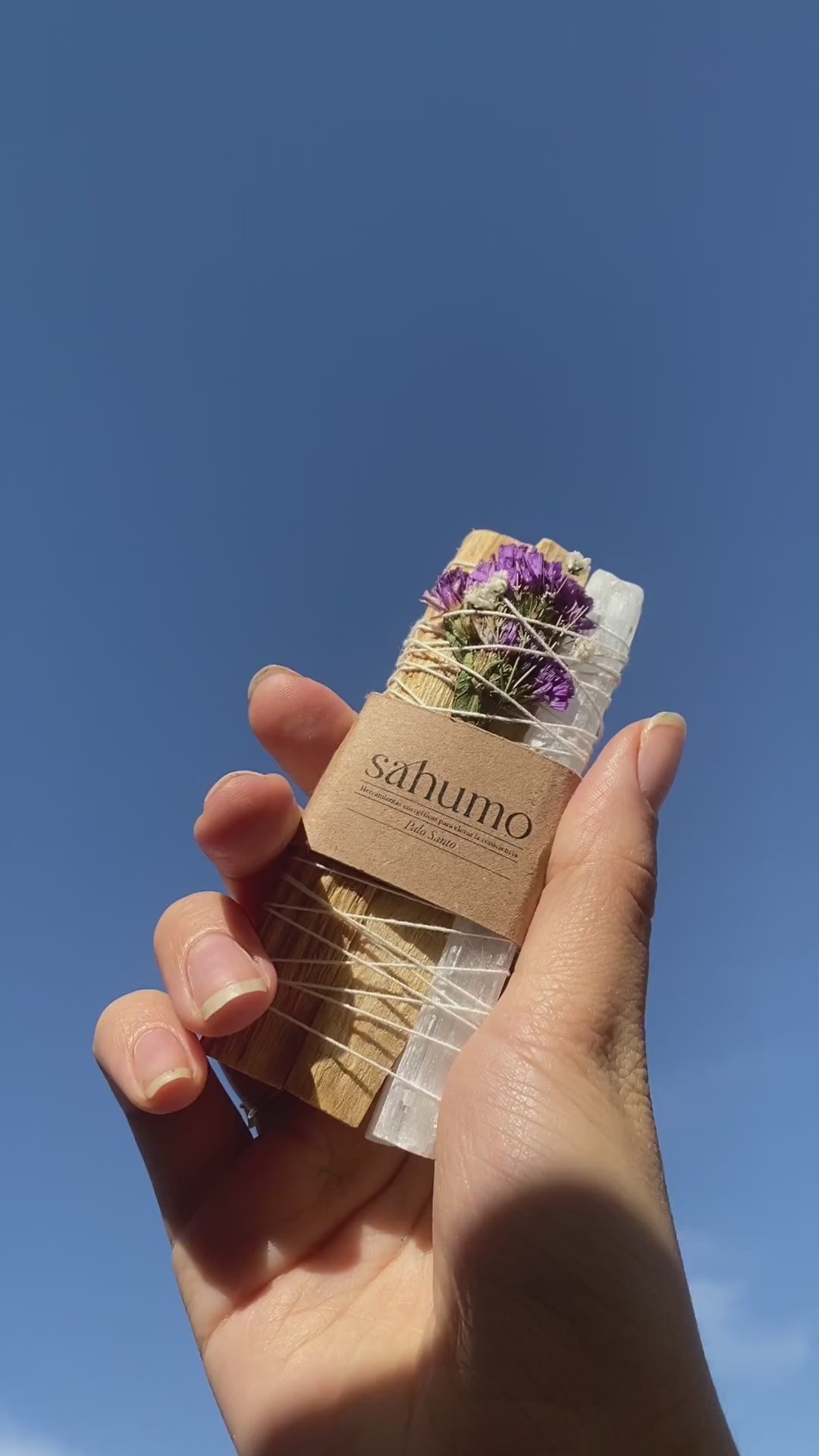 Kit Sahumerio salvia blanca y Palo santo con selenita